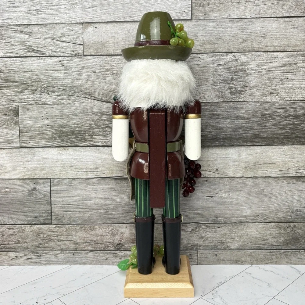 Kurt Adler Wooden Wine Grower Nutcracker 14
